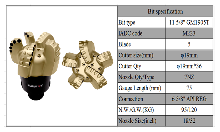 ДОЛОТО PDC Bit GM1905T